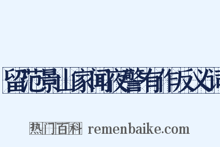 留范景山家闻夜警有作反义词是什么意思的图片